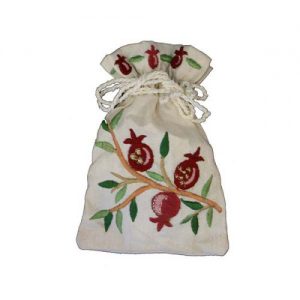 Embroidered Spice Bag - Pomegranates