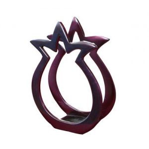 Hand Painted Aluminium Napkin Holder - Pomegranate