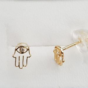 14K gold stud earrings