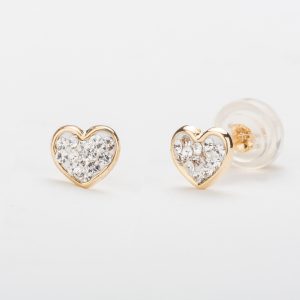 14K gold stud earrings